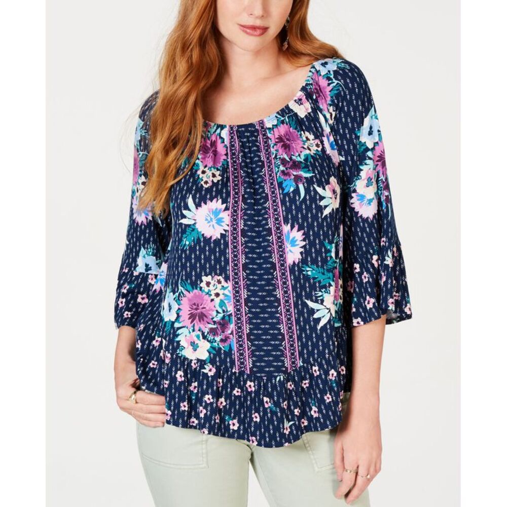 Style & Co Off The Shoulder Floral Print Top